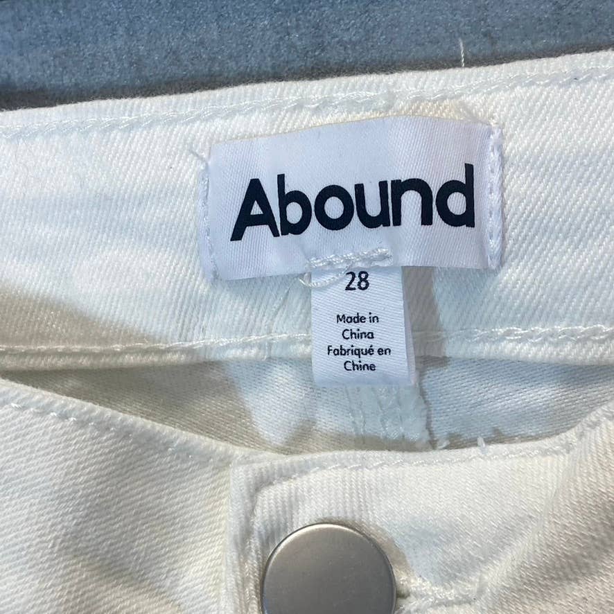 ABOUND Women's White High-Rise Skinny Denim Jeans SZ 28