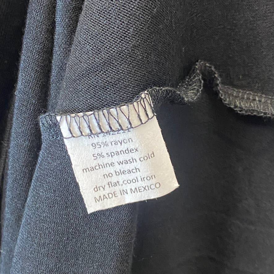 24/7 COMFORT APPAREL Women's Black Elastic Waist Pull-On Stretch Maxi Skirt SZ S