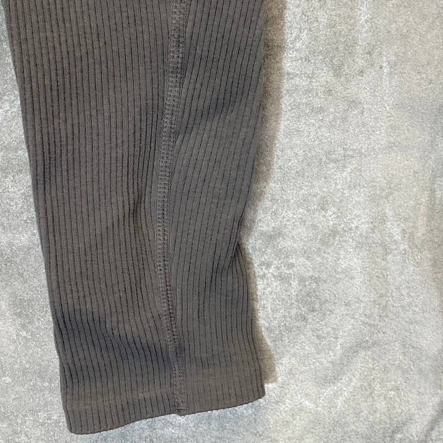 LOVE TREE Women's Gray High-Waist Ribbed Seamless Pull-On Leggings SZ S