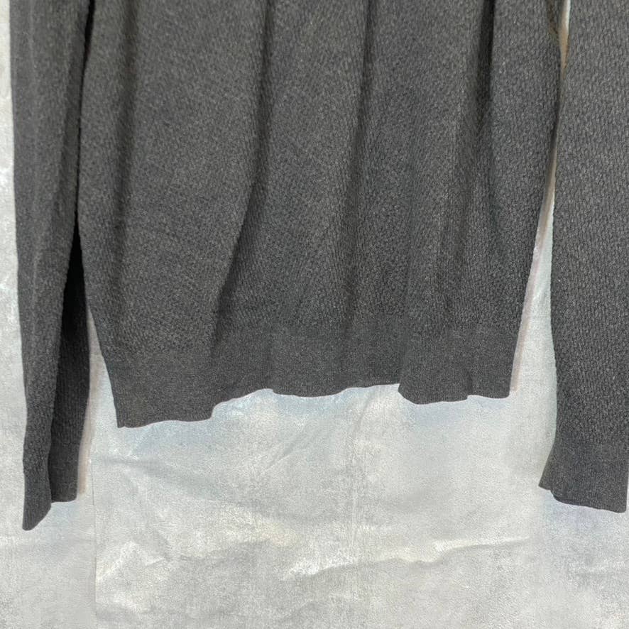 NORDSTROM Men's Grey Charcoal Heather Knit Pullover Crewneck Sweater SZ L