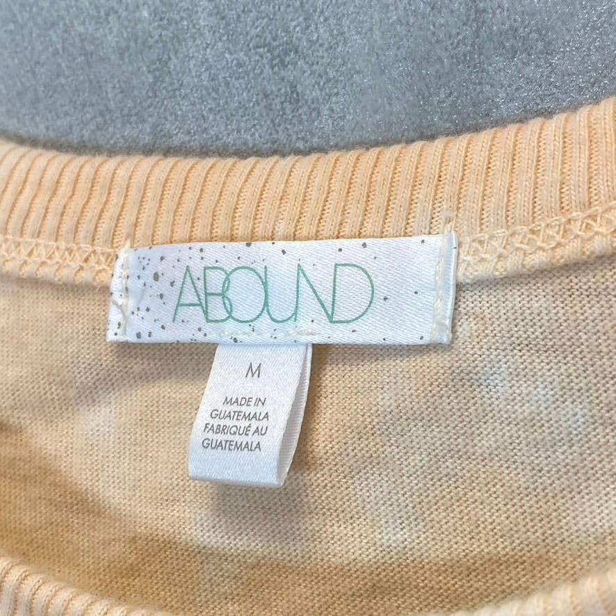 ABOUND Women's Blue-Orange Tie-Dye Raw Hem Crewneck T-Shirt SZ M