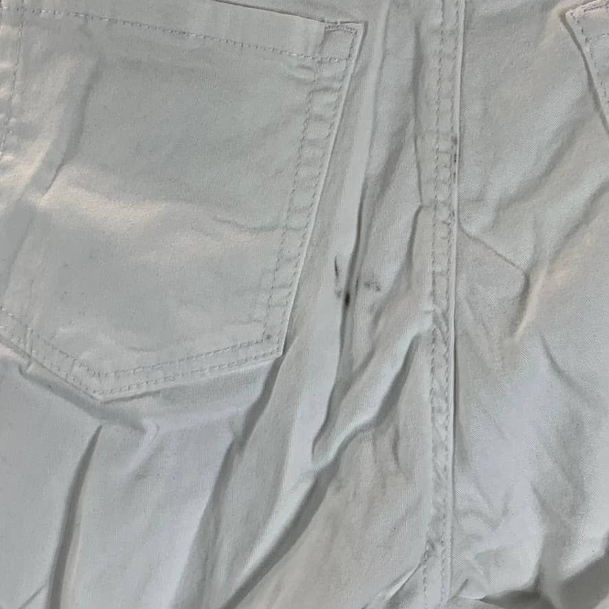 STYLE & CO Women's Bright White Mid-Rise Curvy-Fit Straight-Leg Capri Jeans SZ10