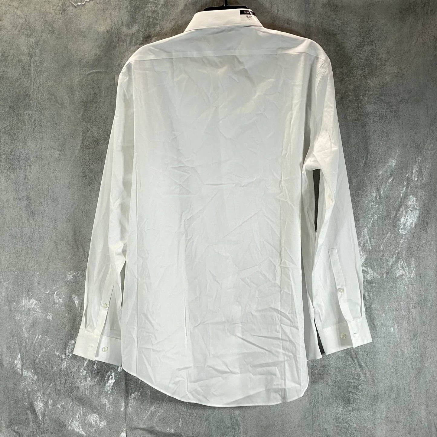 CALVIN KLEIN Men's White Infinite Color Sustainable Slim-Fit Stretch Shirt SZ L