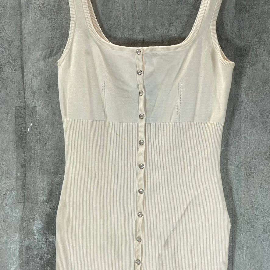 GUESS Women's Ocean Salt Lana Button-Front Bodycon Midi Dress SZ M