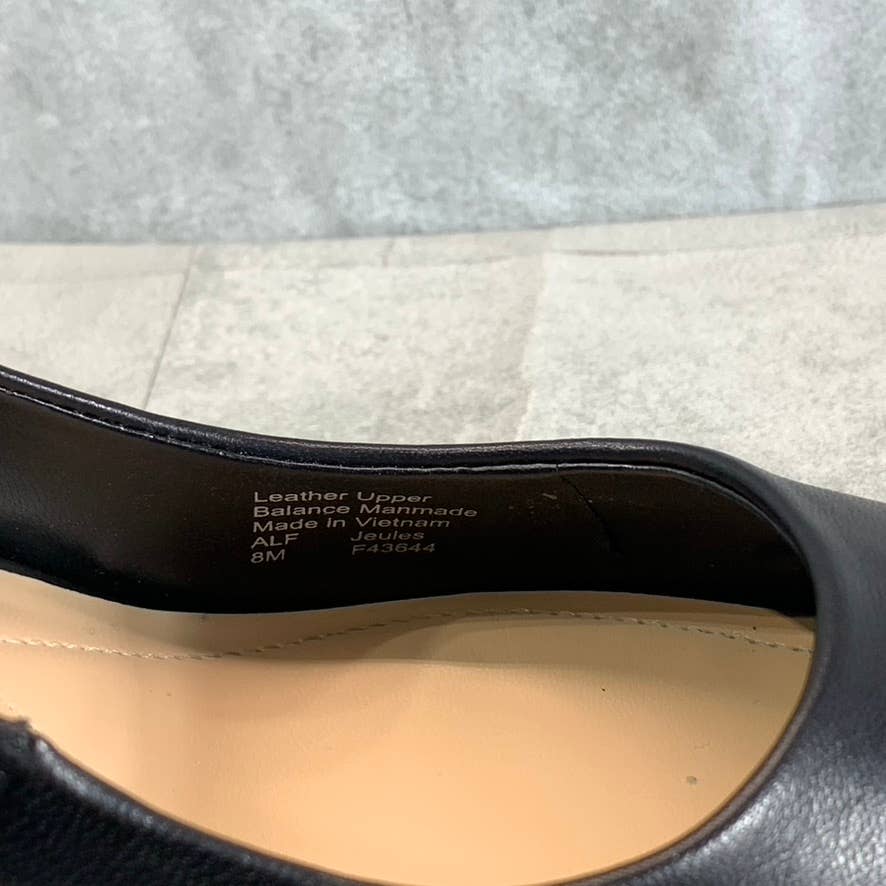 ALFANI Step N' Flex Women's Black Leather Jeules Pointed-Toe Slip-On Pumps SZ 8