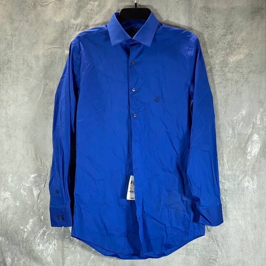 ALFANI Men's Cobalt Slim-Fit Performance Stretch Solid Button-Up Dress Shirt SZS