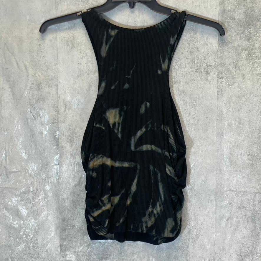 AFRM Women's Plus Size Noir Spring Spiral Ruskin Ribbed Racerback Tank Top SZ 1X