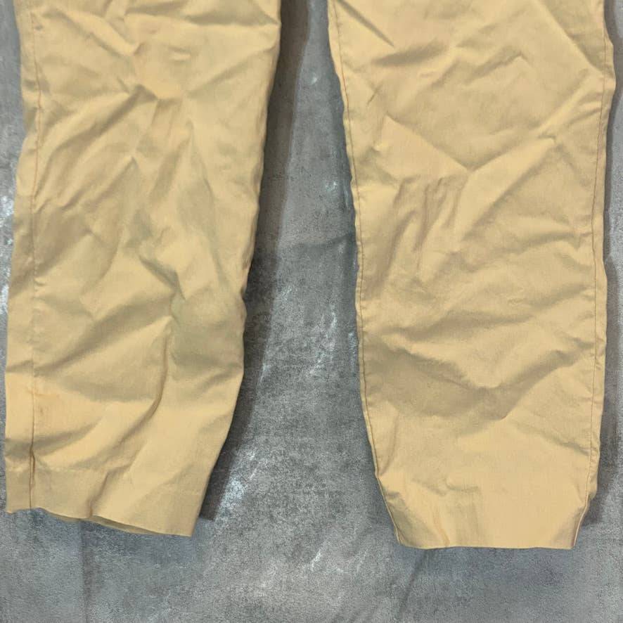 ALFANI Women's Cream Beige Tummy Control Mid-Rise Pull-On Capri Pants SZ 2