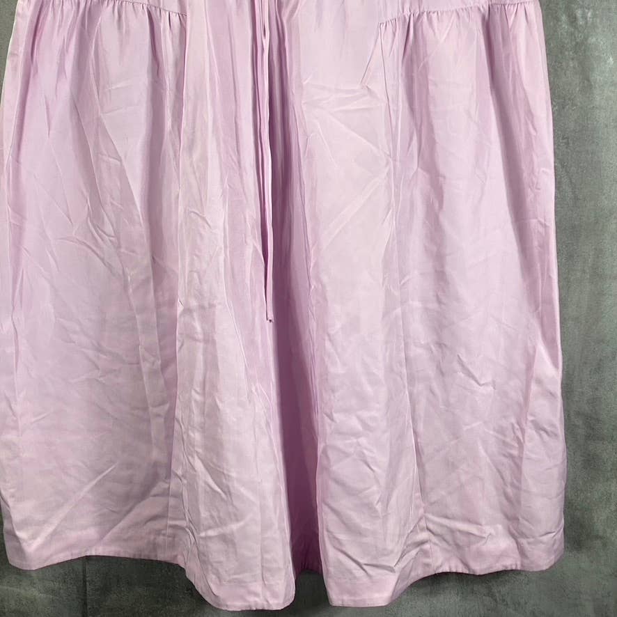 ALFANI Women's Lavender Rain Mixed-Media Drawstring Waist Mock-Neck Dress SZ 2XL