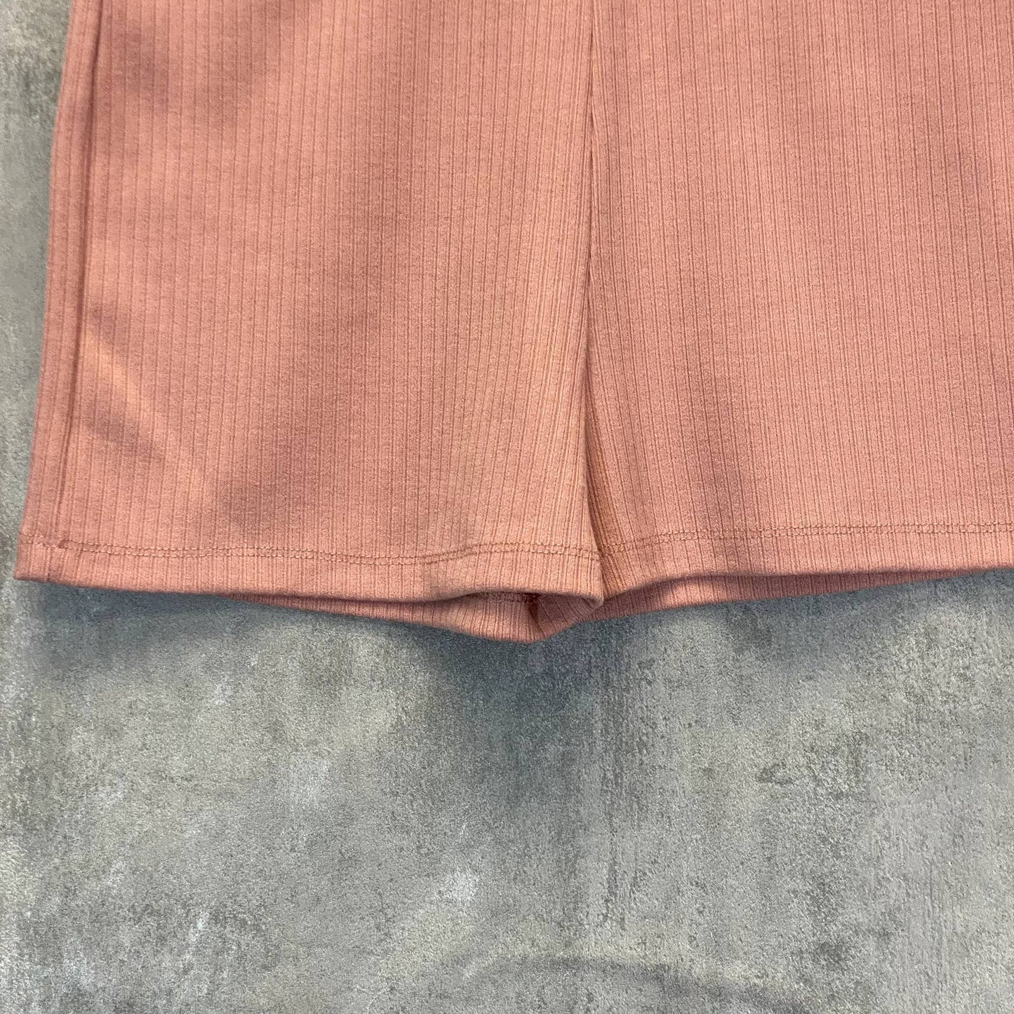 ELODIE Women's Peach Rib Knit Elastic High-Rise Waistband Pull-On Shorts SZ XS