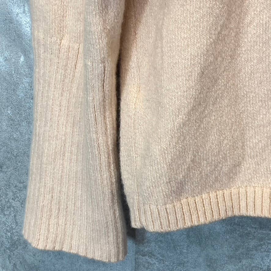 TREASURE & BOND Women's Pink Hero V-Neck Long Ribbed Cuffs Pullover Sweater SZ S