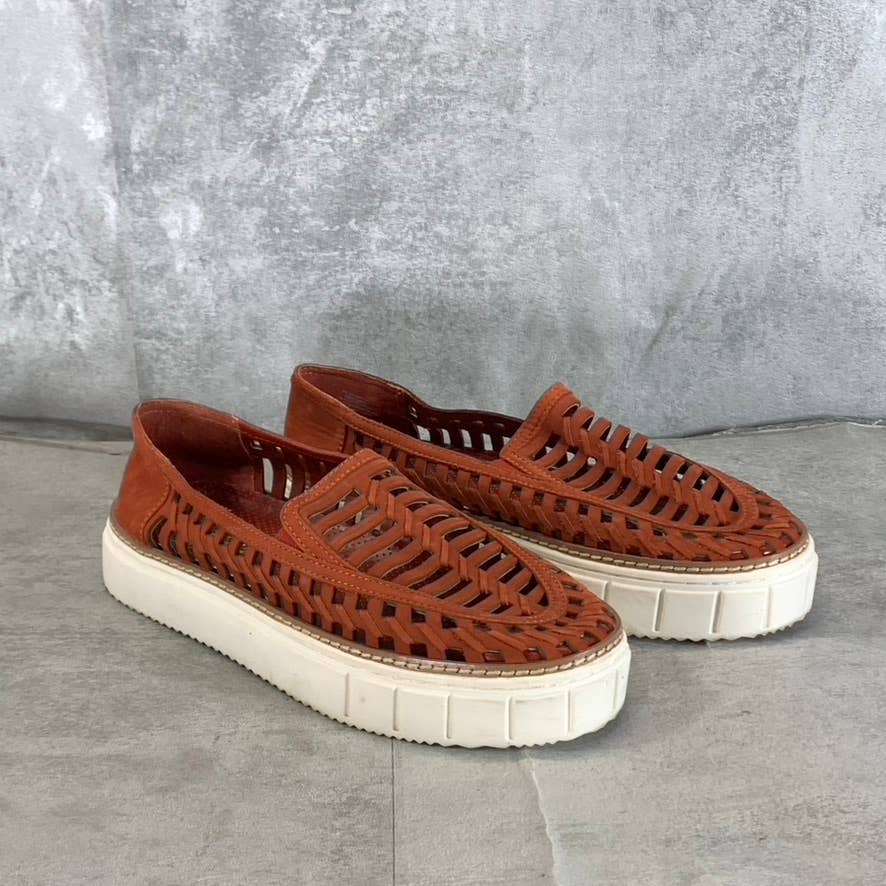 VINCE CAMUTO Women's Rust Romeena Cutout Platform Slip-on Sneakers SZ 8
