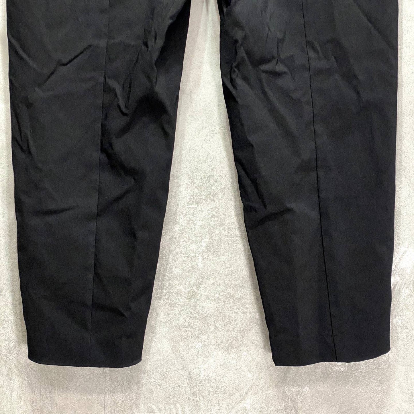 JM COLLECTION Petite Solid Black Split-Hem Tummy Control Pull-On Capri Pants SZ P/M