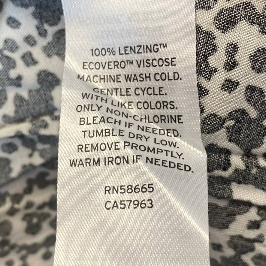 ABOUND Women's Ivory/Black Mini Cow Print Elastic Waist Pull-On Mini Skirt SZ L