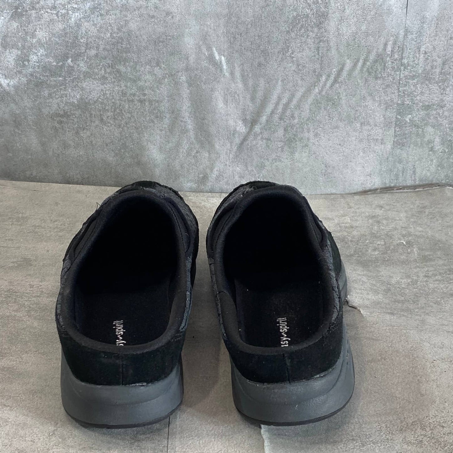 EASY SPIRIT Women's Wide Black Traveltime 557 Slip-On Clogs SZ 10W