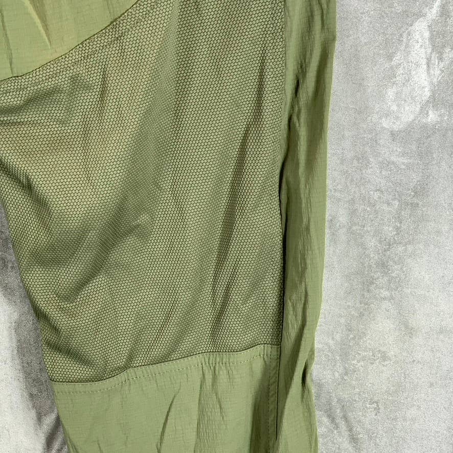BASS OUTDOOR Women's Deep Lichen Green Roque Mesh Pull-On Pants SZ M