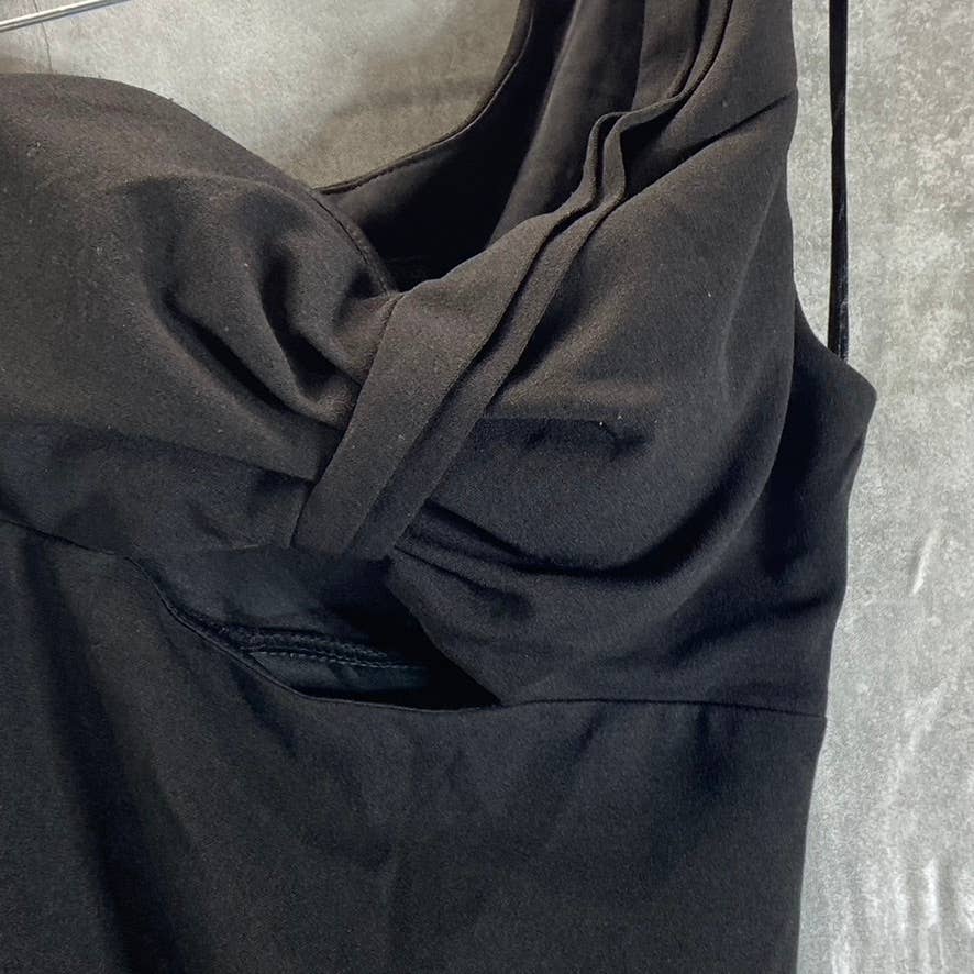 CITY STUDIO Juniors' Black One-Shoulder Cutout Side-Slit Maxi Dress SZ 9