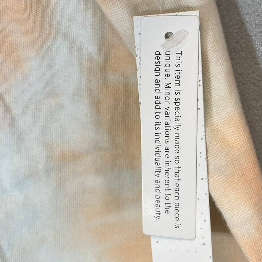 ABOUND Women's Blue-Orange Tie-Dye Raw Hem Crewneck T-Shirt SZ XS