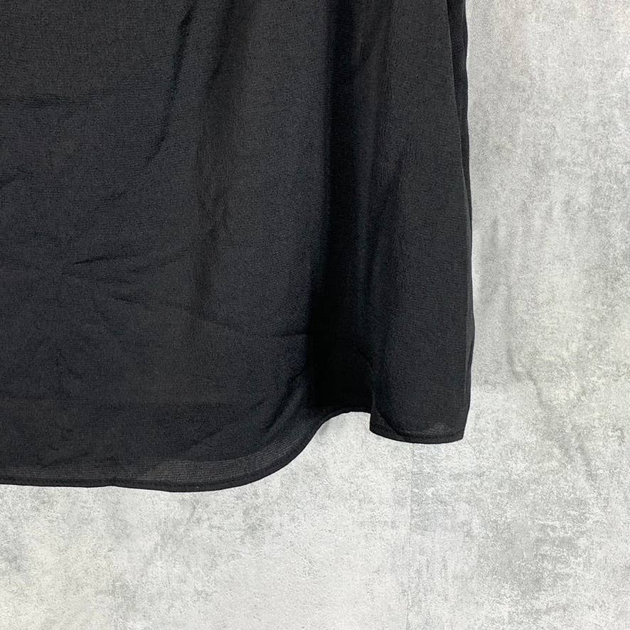CALVIN KLEIN Women's Black Solid V-Neck Spaghetti Strap Camisole SZ L