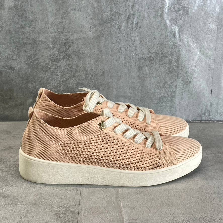 CHARTER CLUB Women's Pink Fabric Linniee Lace-Up Round-Toe Sneakers SZ 7.5