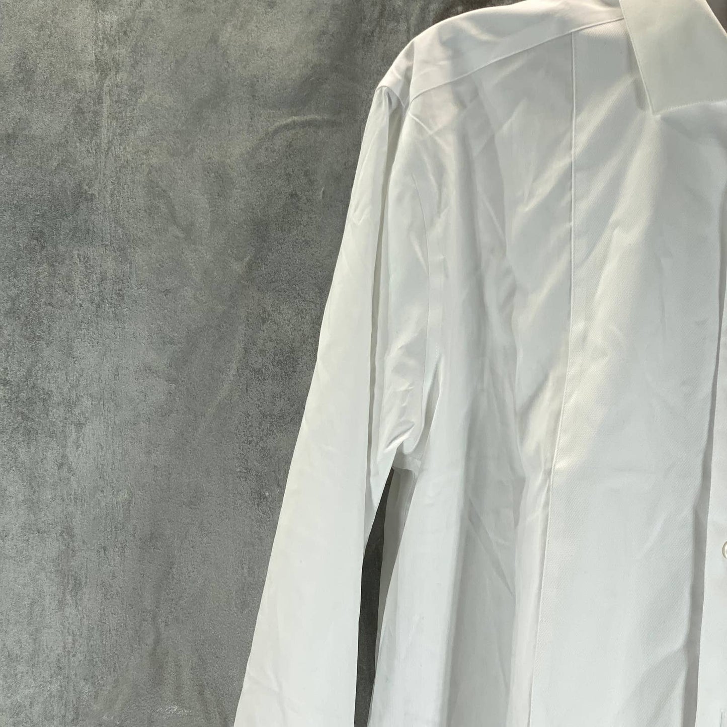 CALVIN KLEIN Men's White Infinite Color Sustainable Slim-Fit Stretch Shirt SZ L
