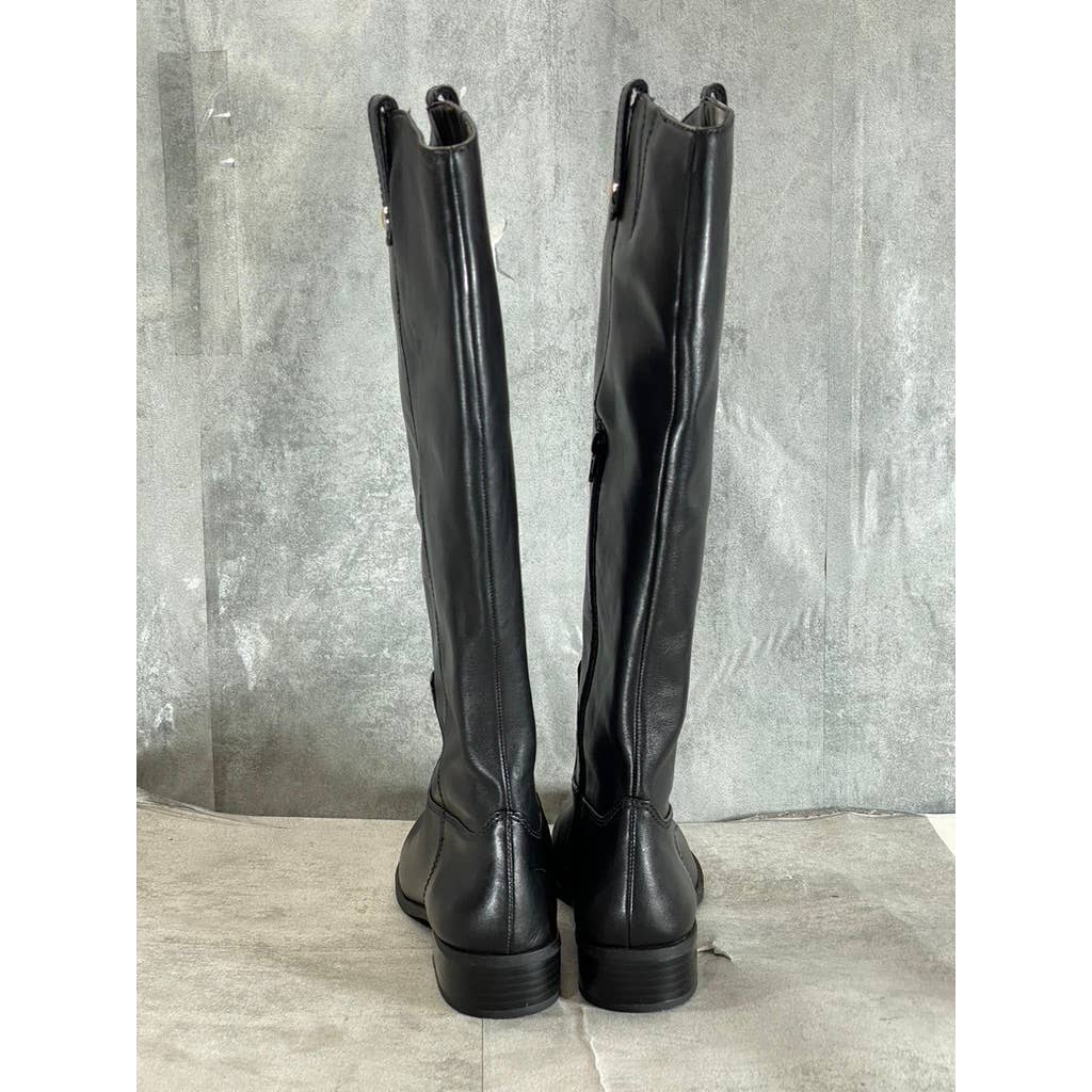 INC INTERNATIONAL CONCEPTS Women's Black Leather Fawne Knee-High Riding Boot SZ9
