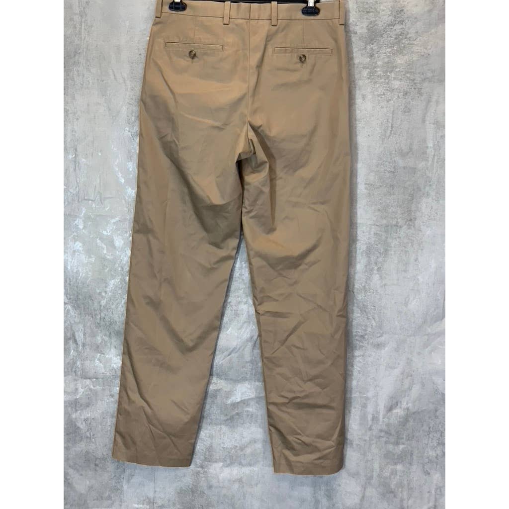 NORDSTROM Men's Tan Desert Smartcare Classic Supima Cotton Straight Leg Pants