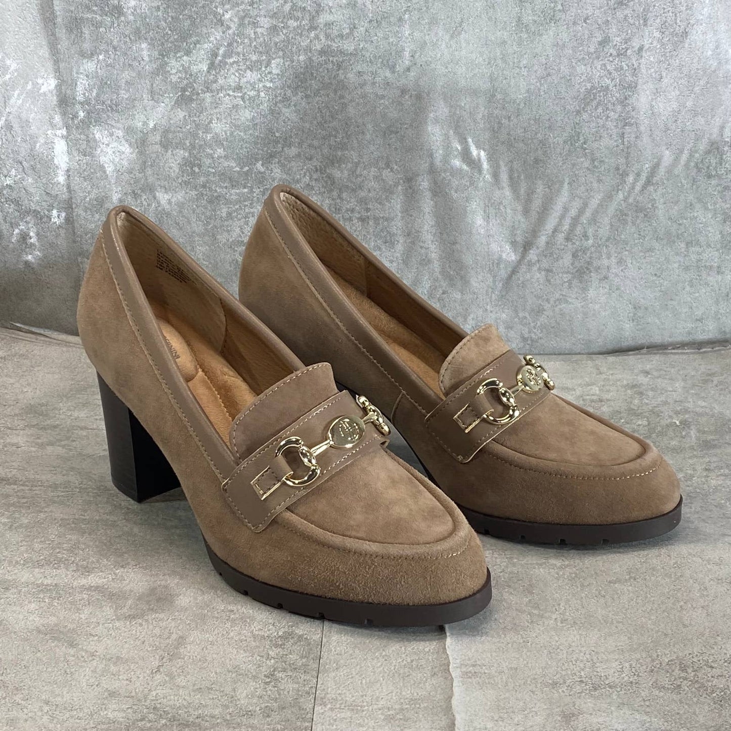 GIANI BERNINI Women's Mushroom Suede Porshaa Round-Toe Loafer Dress Pumps SZ 9