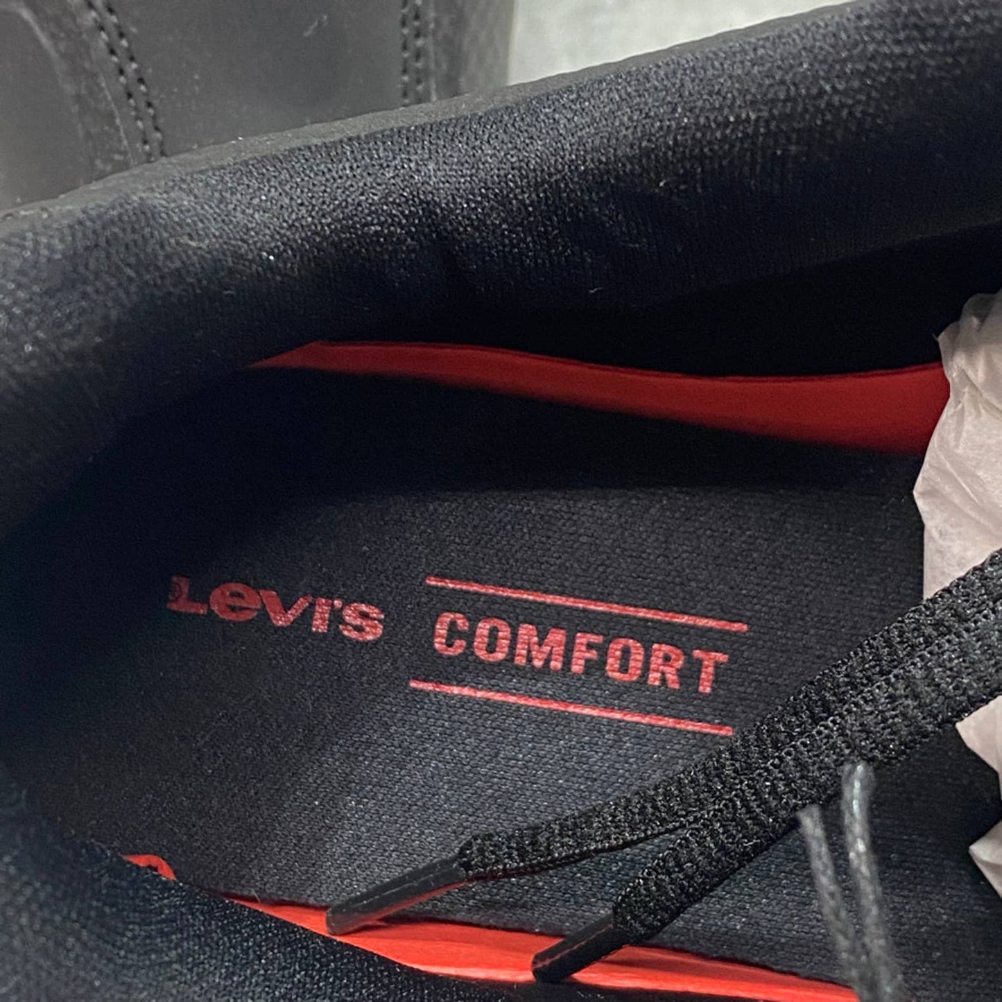 LEVI'S Black Men's Delta Knit Breathable Chunky Sole Lightweight Sneakers SZ 10.5