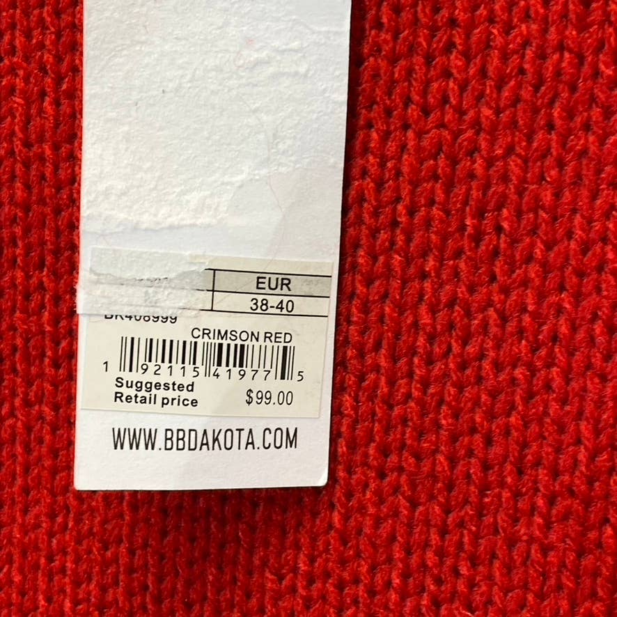 BB DAKOTA By Steve Madden Women's Crimson Red Crewneck Knit Sweater Dress SZ M