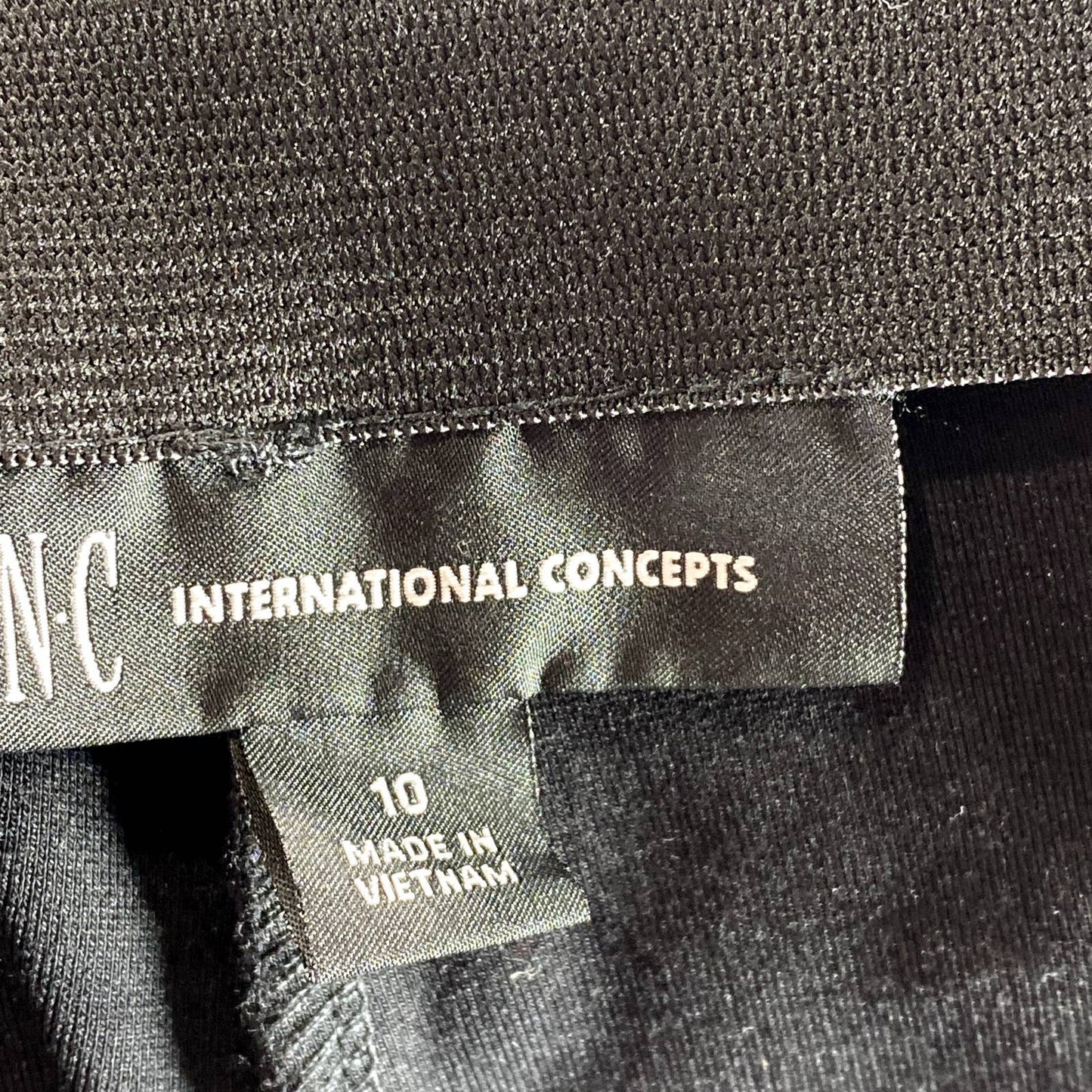 INC INTERNATIONAL CONCEPTS Women's Deep Black Skinny-Leg Ponte Pants SZ 10