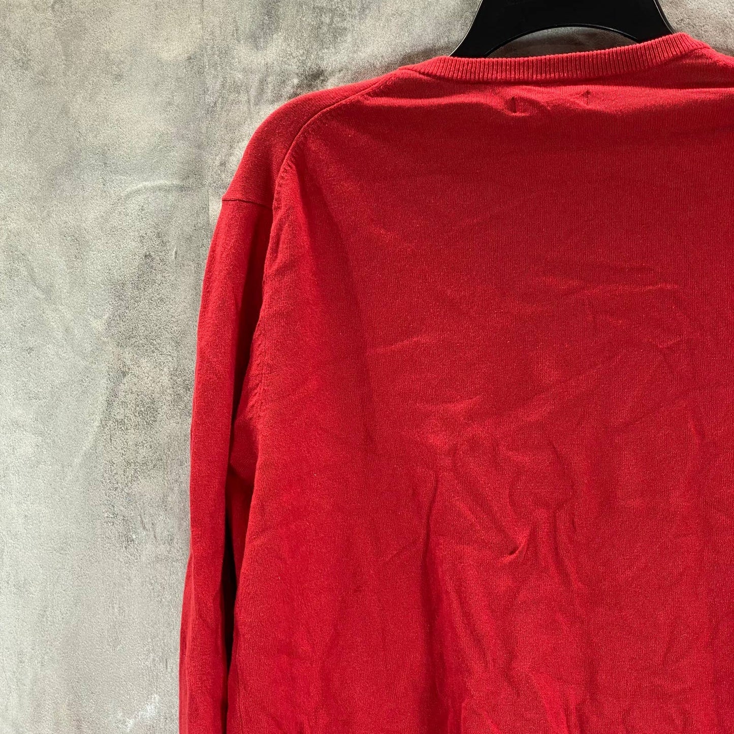 ALFANI Men's Scarlet Sage Solid V-Neck Cotton Long-Sleeve Pullover Sweater SZ M