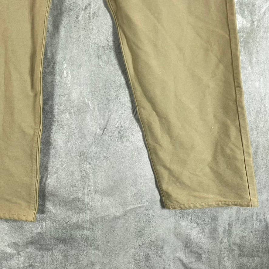 DOCKERS Men's Tan Comfort Knit Jean-Cut Straight-Fit Pants SZ 34X29