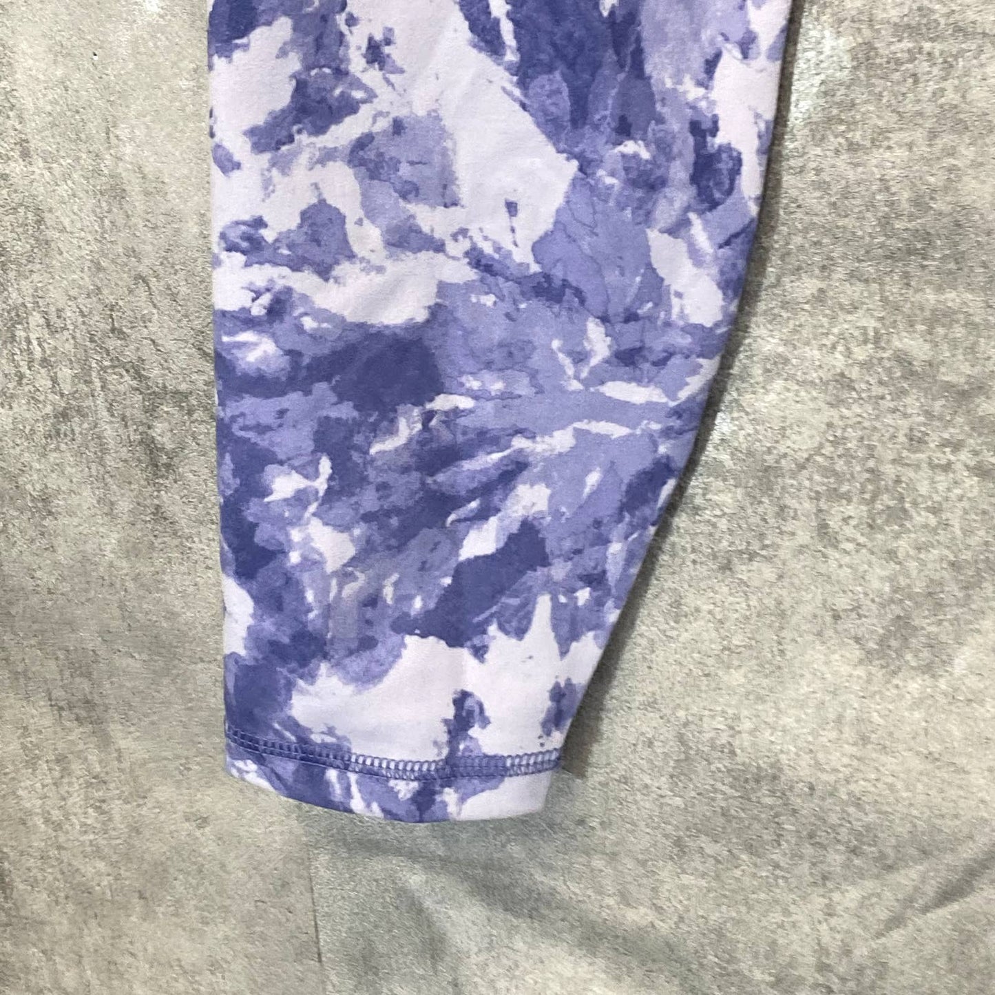HARMONY BALANCE Women's Purple Marble Print Split Waist Pull-On Skinny Active Leggings SZ XS