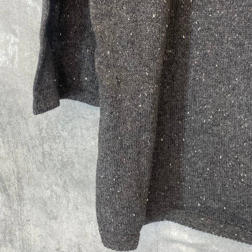 KAREN SCOTT Women's Charcoal Ballet Neck Curved Hem Pullover Tunic Sweater SZ 2XL