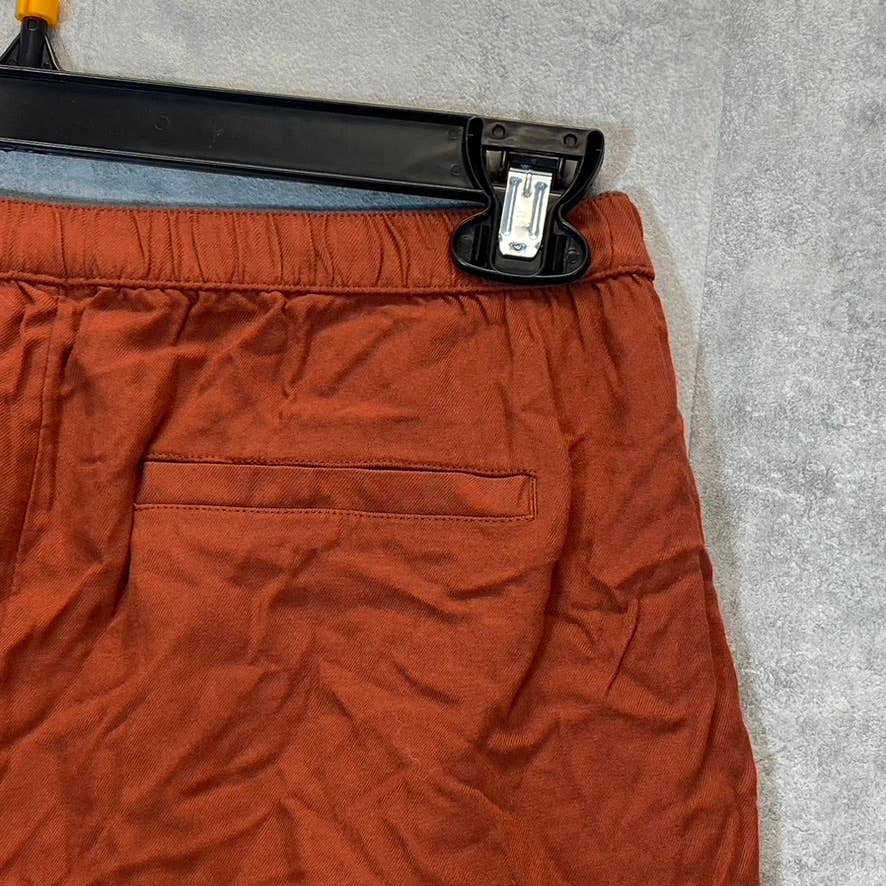 MELROSE AND MARKET Women's Rust Henna Crepe Elastic Waist Pull-On Shorts SZ M