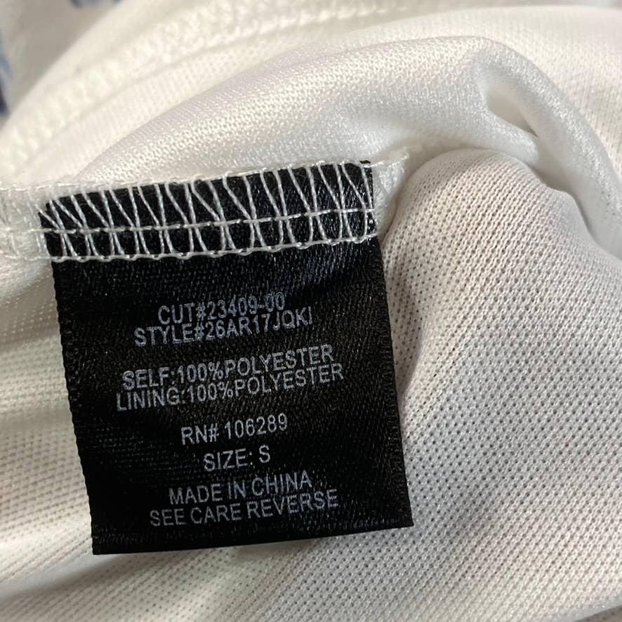 TRIXXI Women's White Floral Sleeveless Square-Neck Wait-Tie Short Romper SZ S