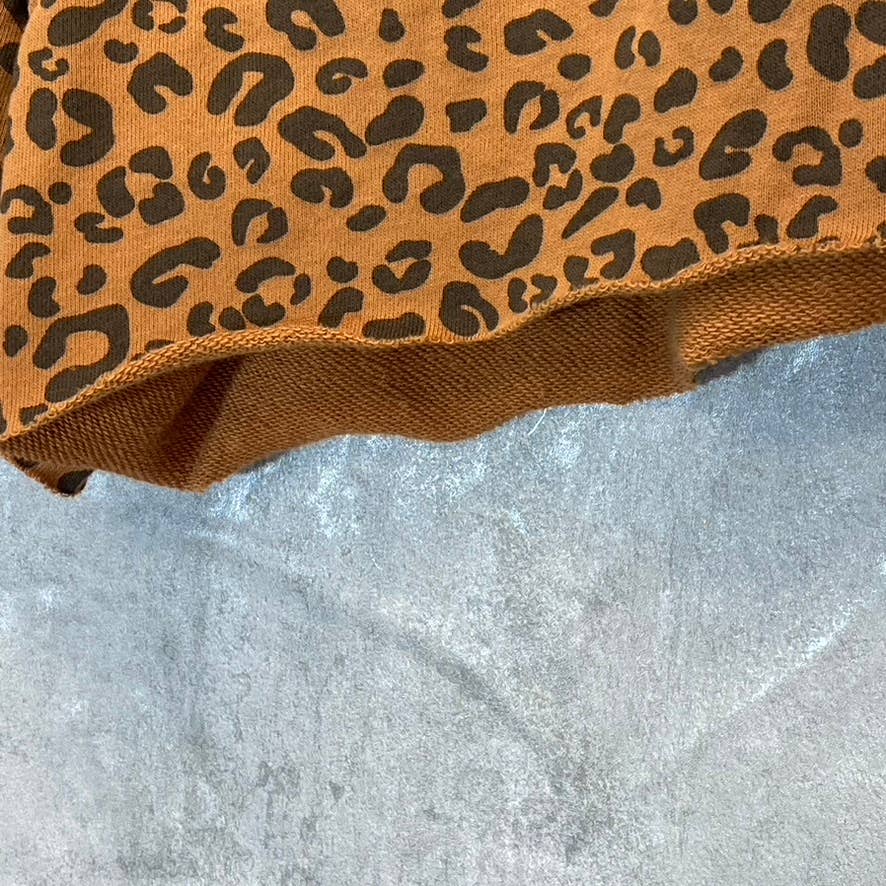BLANKNYC Women's Adulting Leopard Printed Elastic Waistband Raw Hem Shorts SZ XS