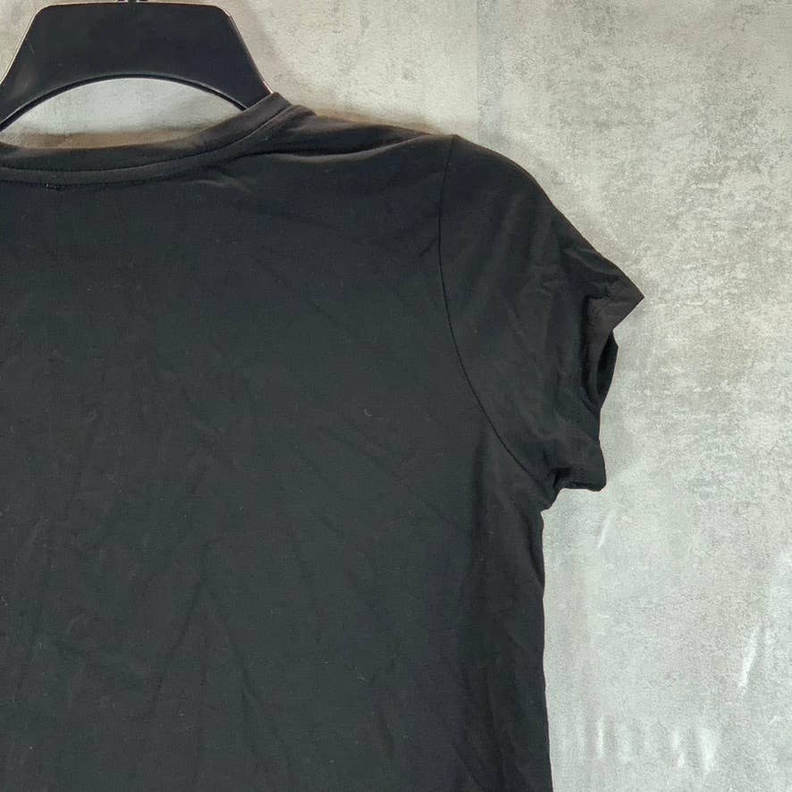 CALVIN KLEIN Women's Embossed Logo Crewneck Short-Sleeve T-Shirt SZ XS