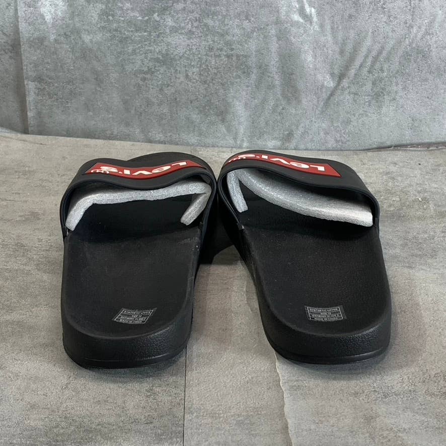LEVI'S Women's Black Batwing Pool Slide 2 Slip-On Sandals SZ 10