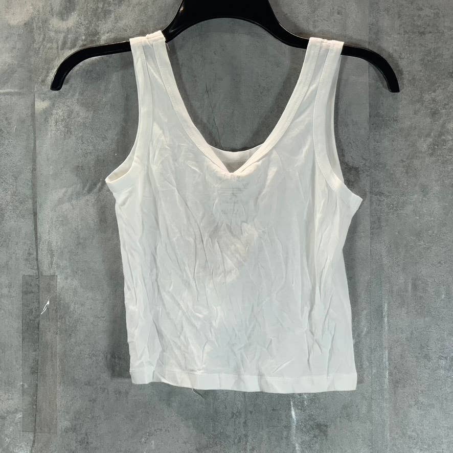 SUNDOWN By SPLENDID Juniors' White Del Rey Scoopneck Tank Top SZ XS