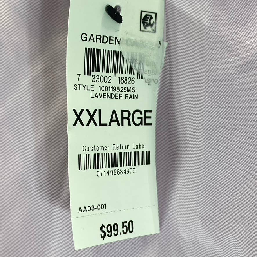 ALFANI Women's Lavender Rain Mixed-Media Drawstring Waist Mock-Neck Dress SZ 2XL