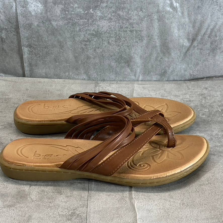 B.O.C Women's Light Brown Alisha Lightweight Comfort Strappy Slide Sandals SZ 8