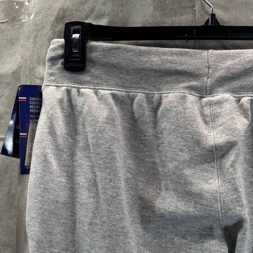 CHAMPION Women's Oxford Grey Powerblend Fleece Drawstring Waist Joggers SZ M