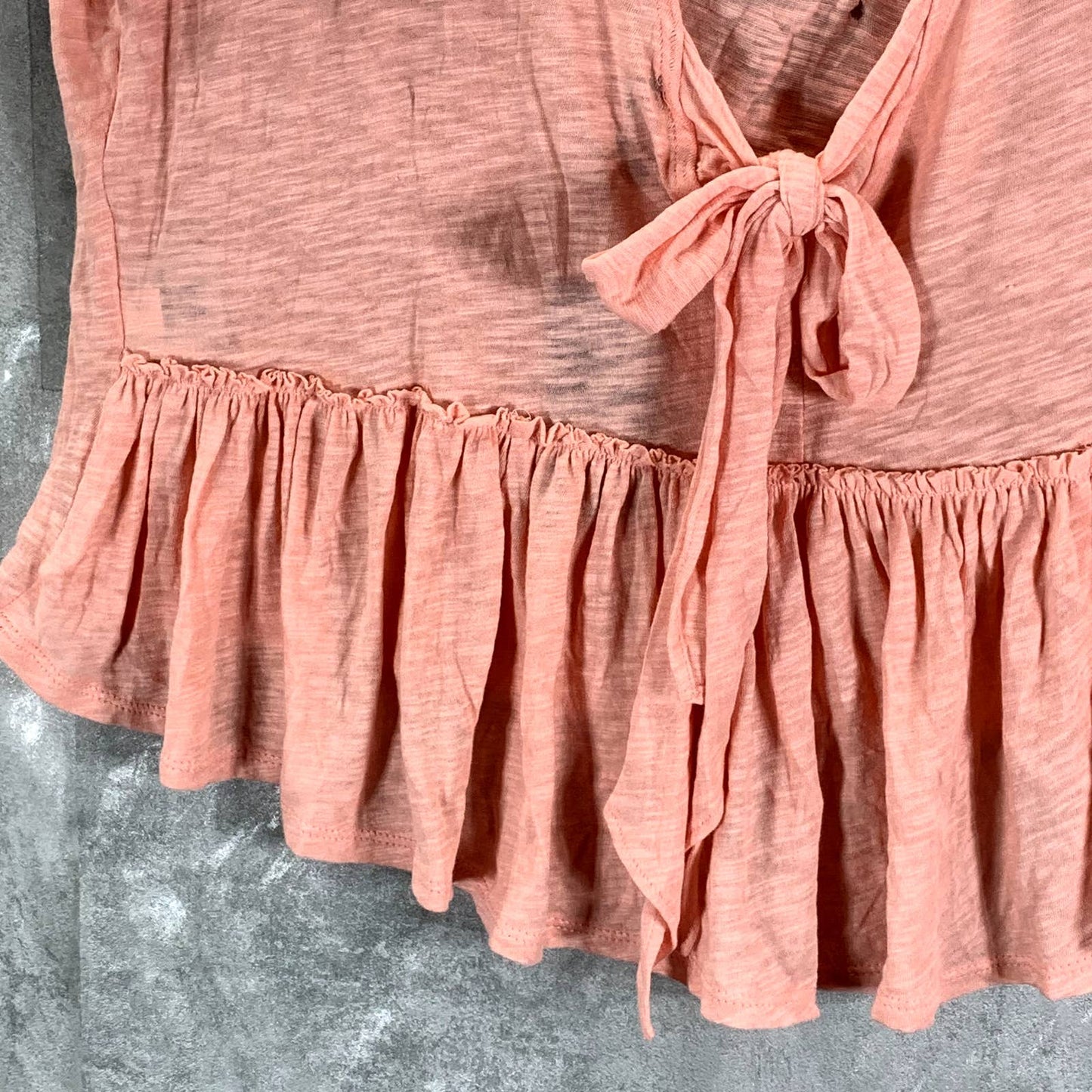 INC INTERNATIONAL CONCEPTS Women's Mango Beach V Tie-Back Ruffled Top SZ XL