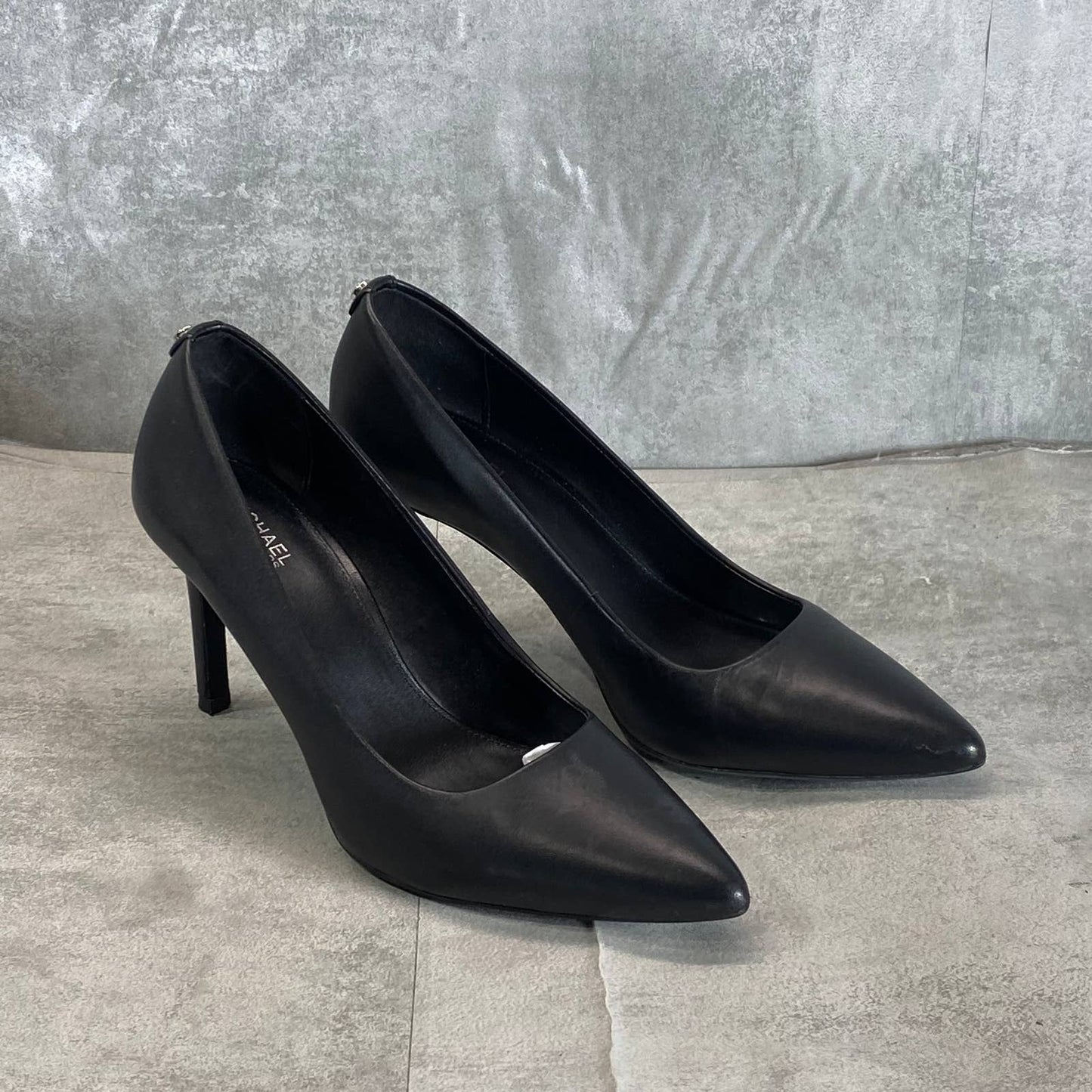 MICHAEL MICHAEL KORS Women's Black Leather Alina Flex Pointed-Toe Pumps SZ 7.5