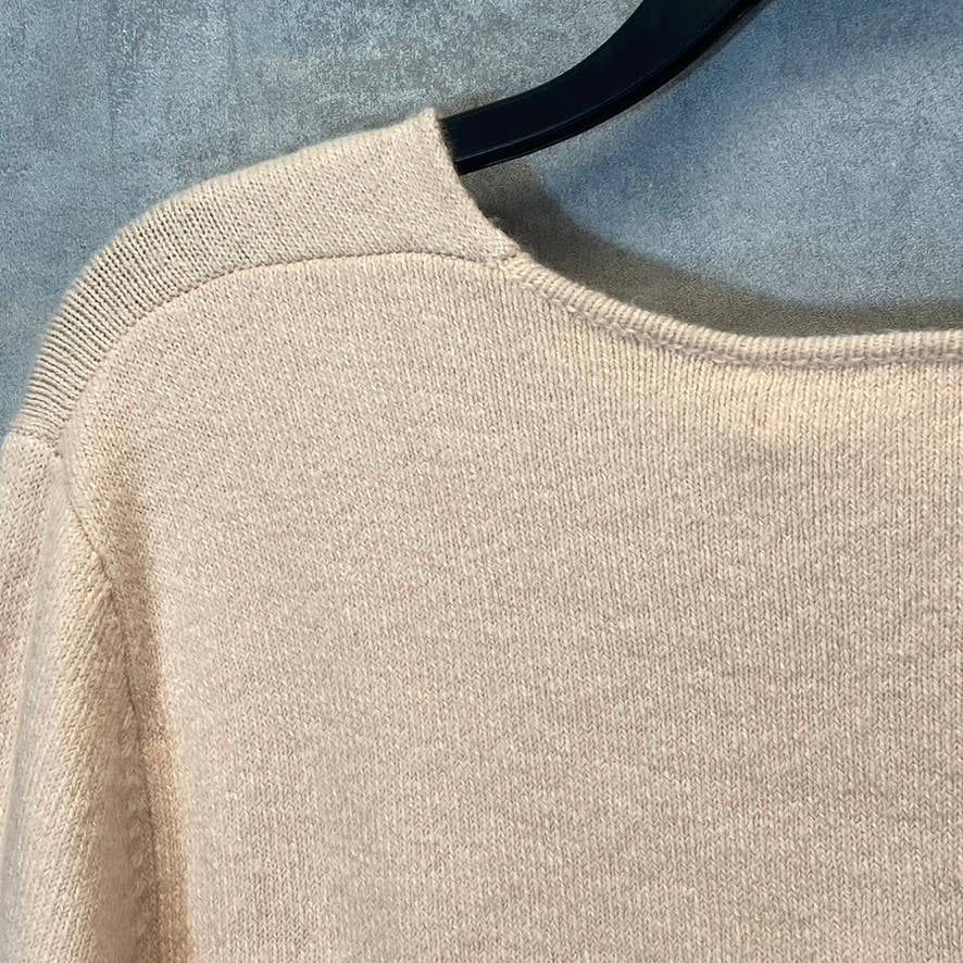 TREASURE & BOND Women's Pink Hero V-Neck Long Ribbed Cuffs Pullover Sweater SZ S