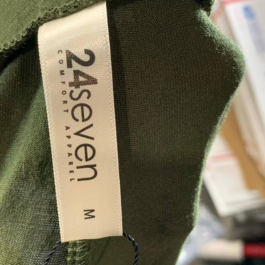 24SEVEN Comfort Apparel Women's Green A-Line Maxi Pull-On Skirt SZ M