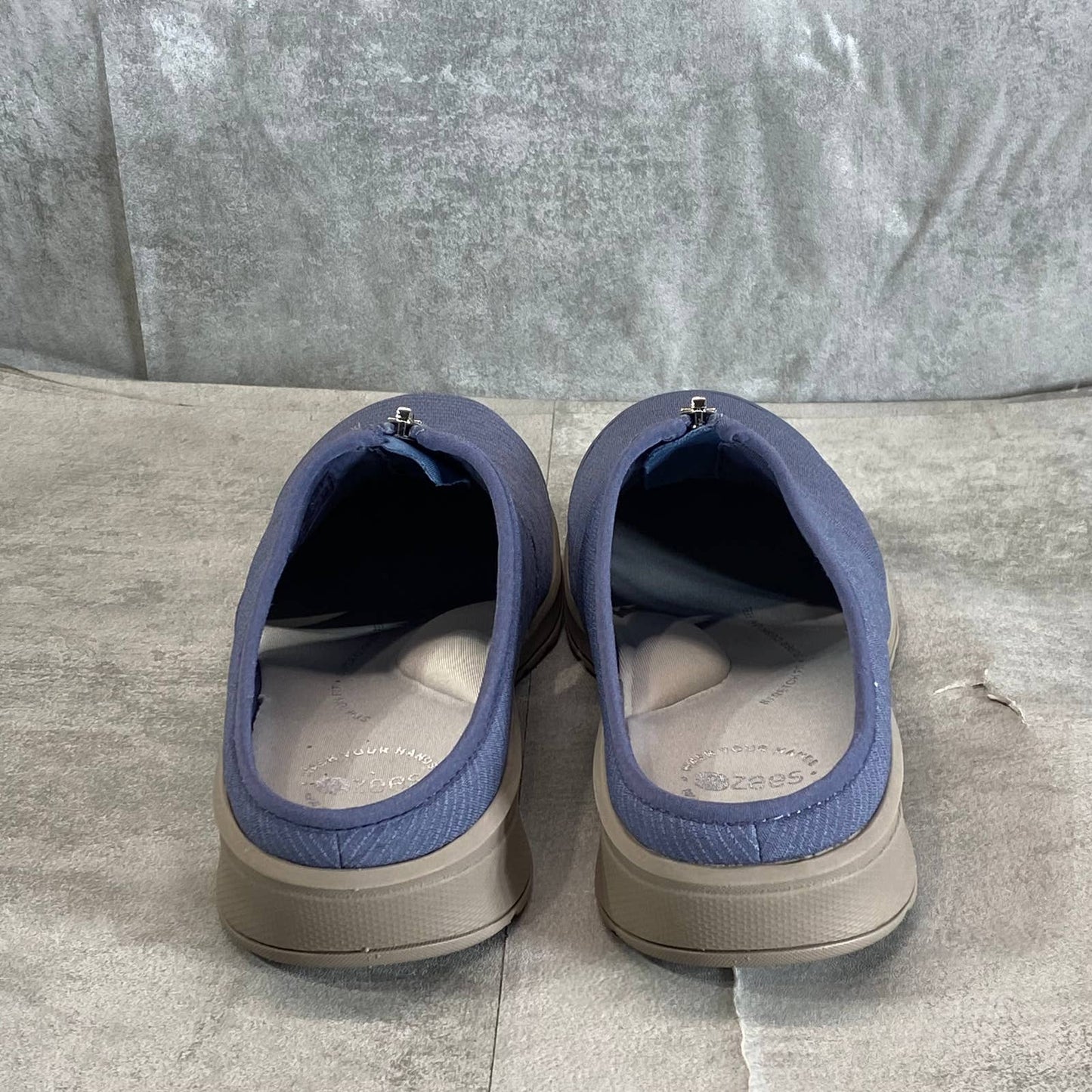 BZEES Women's Folkstone Gabby Front-Zip Washable Slip-On Mules SZ 6.5