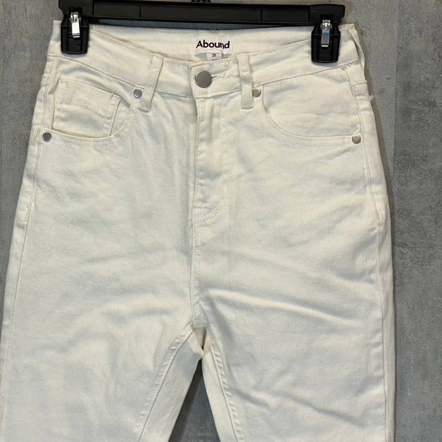 ABOUND Women's White High-Rise Skinny Denim Jeans SZ 28